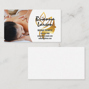 Massage Therapist Beauty Logo Business Card