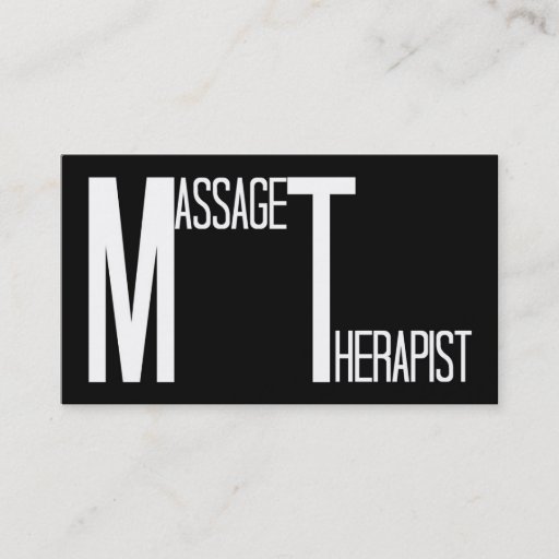 Customizable Massage Therapist Black Simple Business Card