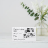 Massage Therapist, black & white on white Business Card (Standing Front)