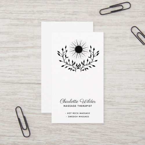 Massage Therapist  Business Card