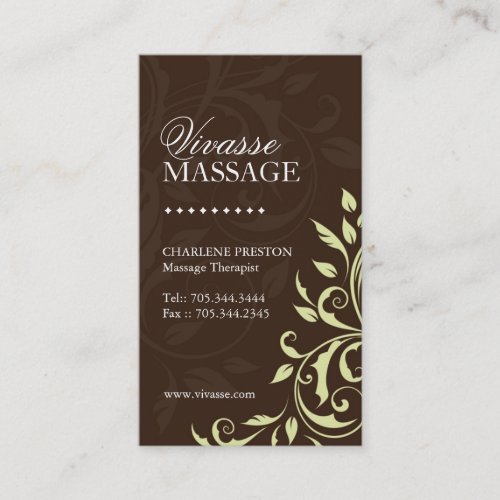 Massage Therapist Business Card