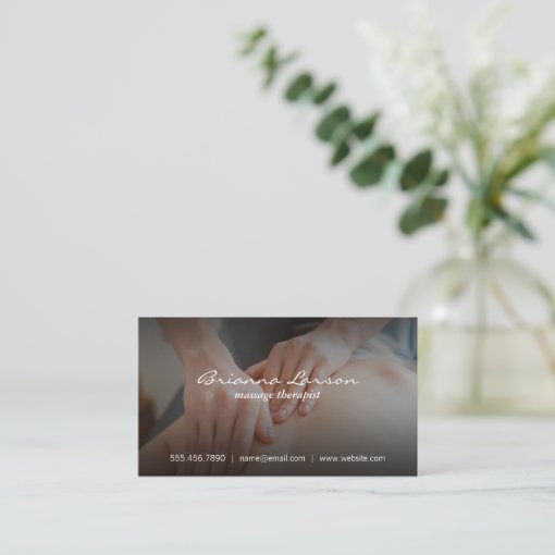 Massage Therapist Business Card Zazzle