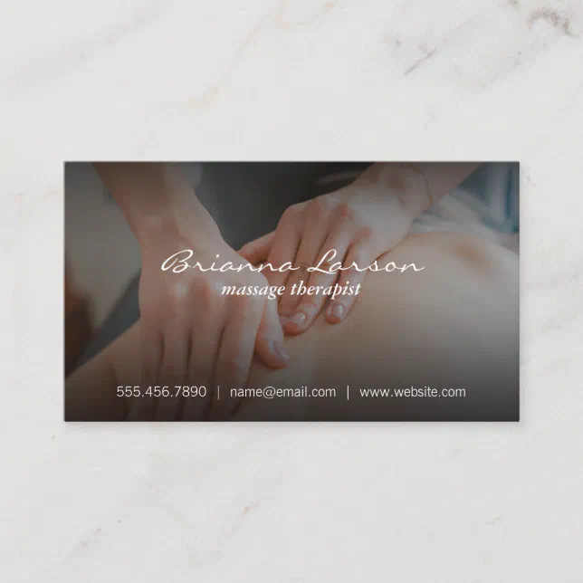 Massage Therapist Business Card | Zazzle