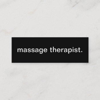 Massage Therapist Business Card by HolidayZazzle at Zazzle