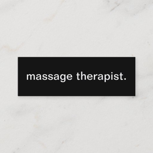 Customizable Massage Therapist Business Card