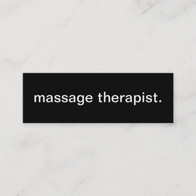Massage Therapist Business Card (Front)