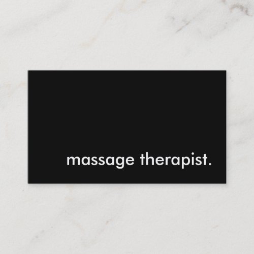 massage therapist business card