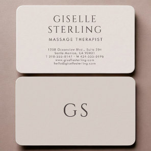 Massage Therapist Business Card
