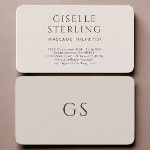 Massage Therapist Business Card