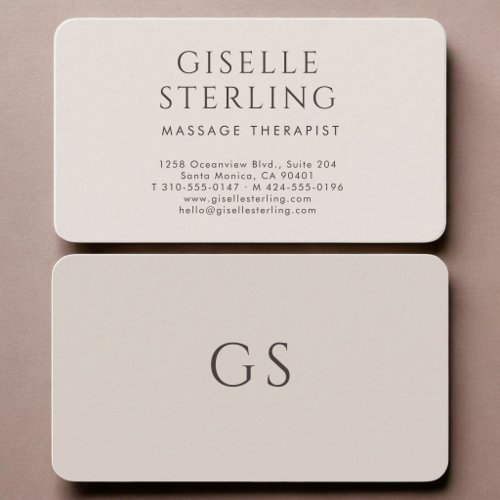 Massage Therapist Business Card