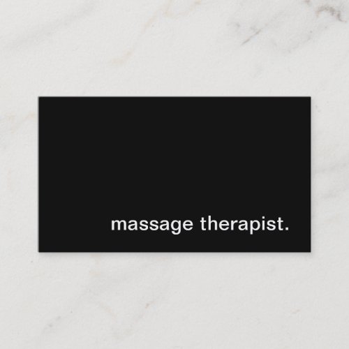Massage Therapist Business Card