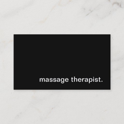Customizable Massage Therapist Business Card