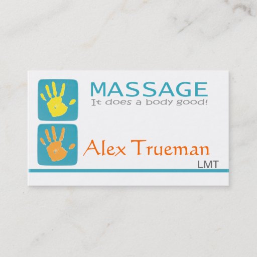 Customizable Massage Therapist Business Card