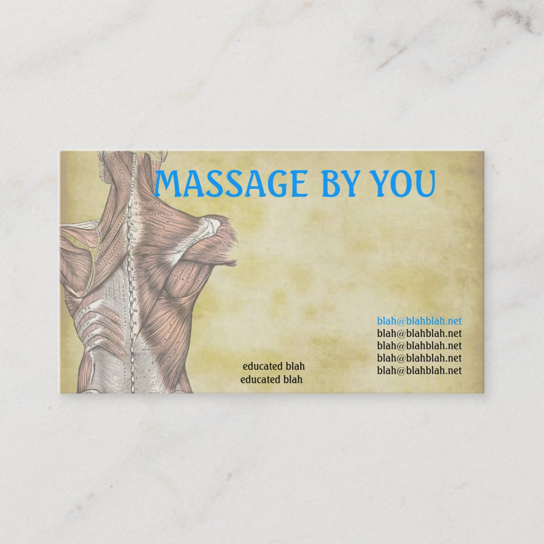 Massage Therapist Business Card Template Zazzle 0079