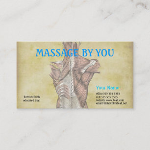 Massage therapist business card template