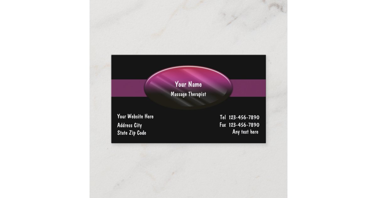 Massage Therapist Business Cards