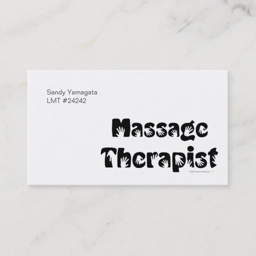 Customizable Massage Therapist Business Cards Template