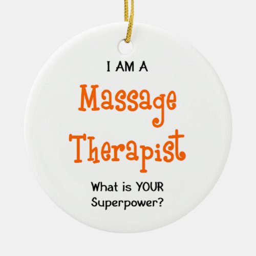 massage therapist ceramic ornament