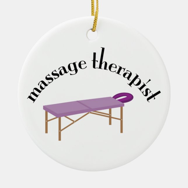 Massage Therapist Ceramic Ornament (Front)