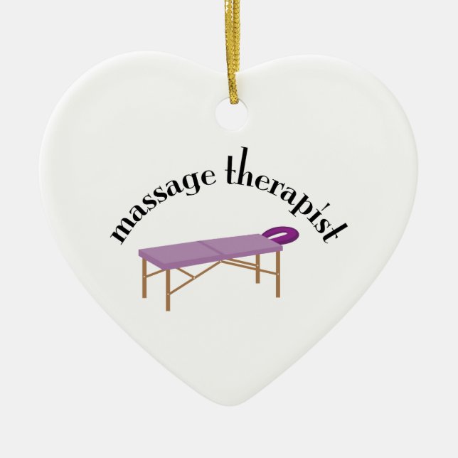 Massage Therapist Ceramic Ornament (Front)