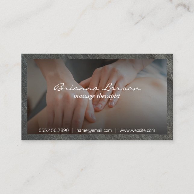 Massage Therapist | Chiropractor  Business Card (Front)