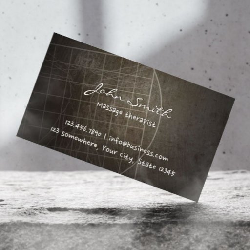 Customizable Massage Therapist Chiropractor Vintage Business Card