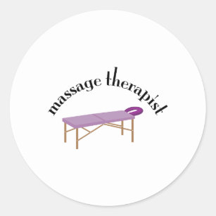 Massage Therapist Classic Round Sticker