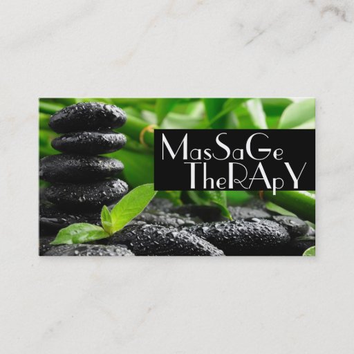 Customizable Massage Therapist  Clinic Wellness Health Business Cards