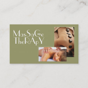 Massage Therapist Clinic Wellness Health Business Card