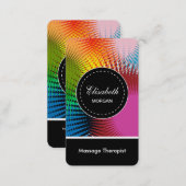 Massage Therapist- Colorful Abstract Pattern Business Card (Front/Back)