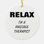 Massage Therapist (customizable) Ceramic Ornament at Zazzle