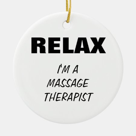 Massage Therapist (customizable) Ceramic Ornament