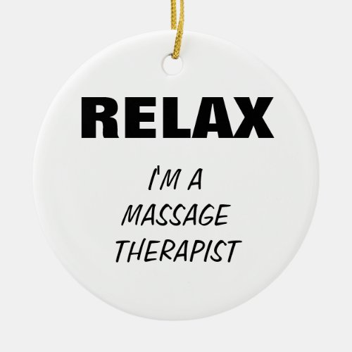 Massage Therapist customizable Ceramic Ornament