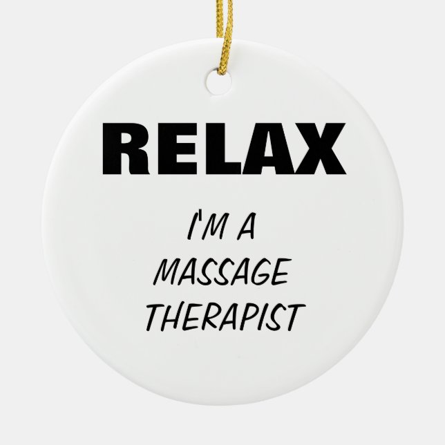 Massage Therapist (customizable) Ceramic Ornament (Front)