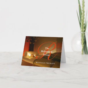 Massage Therapist Customizable Thank You Card