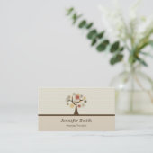 Massage Therapist - Elegant Natural Theme Business Card (Standing Front)