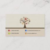 Massage Therapist - Elegant Natural Theme Business Card (Back)
