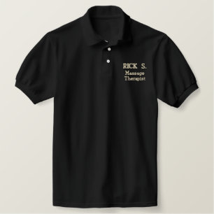 Massage Therapist Embroidered Polo Shirt