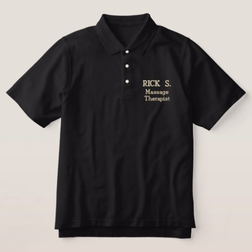 Massage Therapist Embroidered Polo Shirt