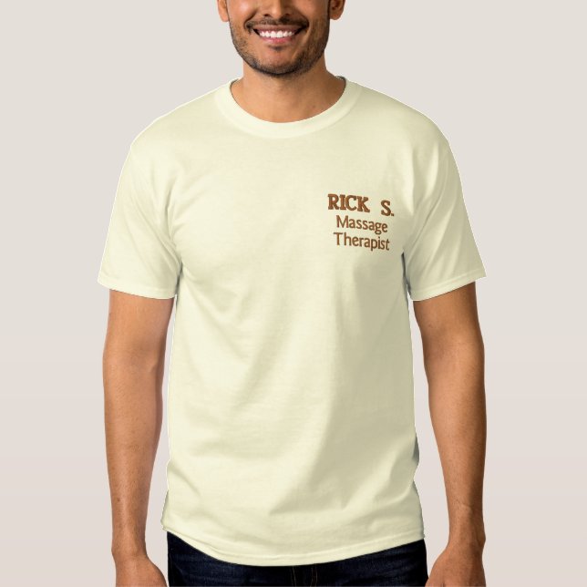 Massage Therapist Embroidered T-Shirt (Front)