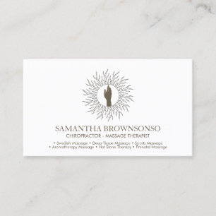 Massage Therapist Energy Healing Business Card