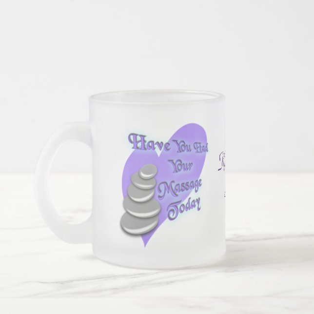 Massage therapist frosted mug-customize as desired glass coffee mug (Left)