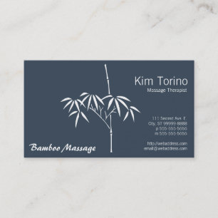 Massage Therapist Garden Bamboo w/ AMTA Business Card