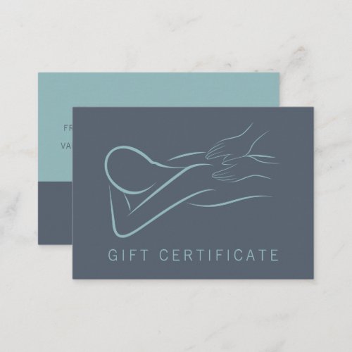 Massage Therapist Gift Certificate with Envelope Note Card