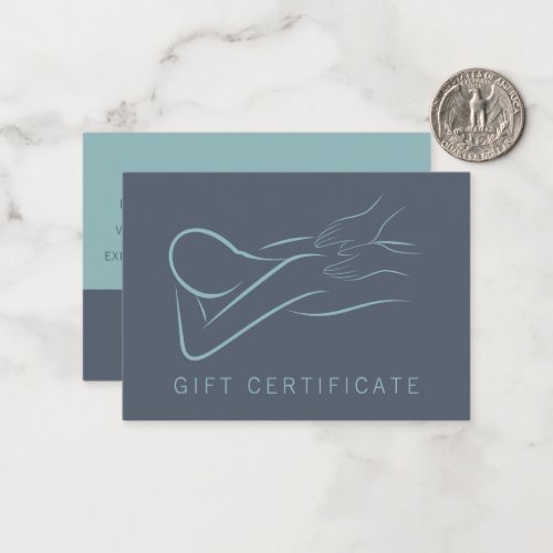 Massage Therapist Gift Certificate with Envelope Note Card