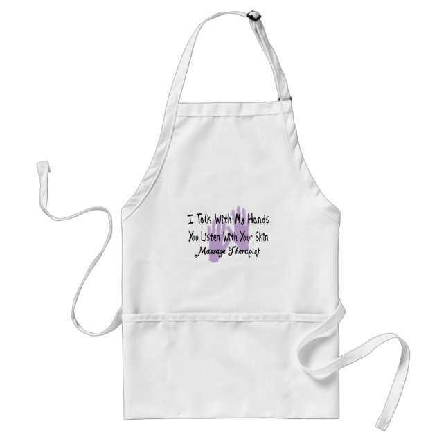 Massage therapist Gifts--Hands Design Adult Apron (Front)