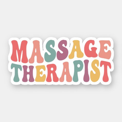 Massage Therapist Groovy Massage Therapy Masseuse Sticker