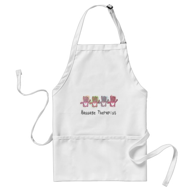 Massage Therapist  'Hands" Design Gifts Adult Apron (Front)