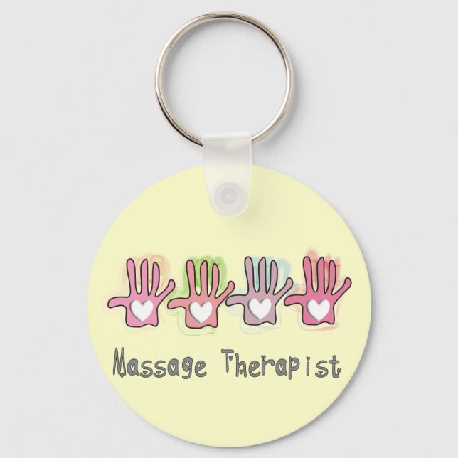 Massage Therapist  'Hands" Design Gifts Keychain (Front)