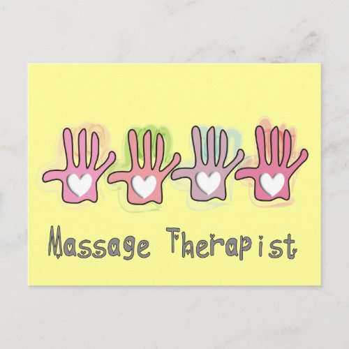Massage Therapist  Hands Design Gifts Postcard